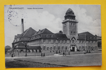 AK Darmstadt / Hallen Schwimmbad / 1914 / Architektur